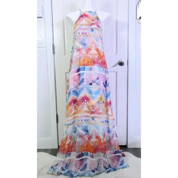 Moving Sale! Worn Once Show Me Your Mumu Bronte Maxi Dress w/ Sheer Overlay Med - Picture 5 of 14